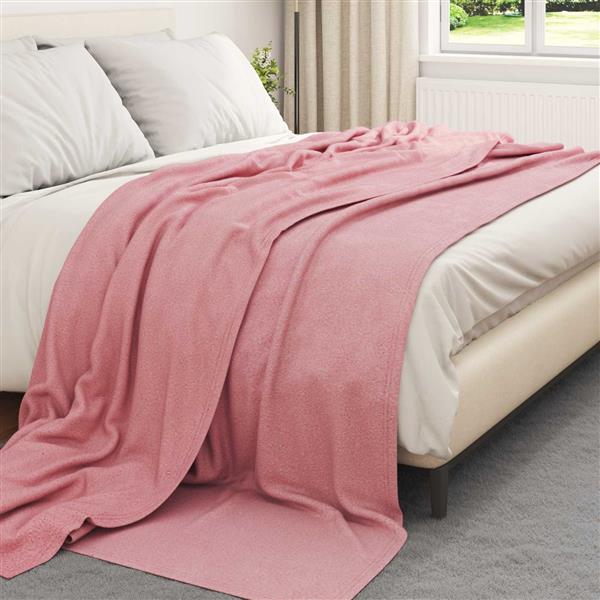 Grote foto vidaxl kleden 24 pcs roze 270 x 240 cm fleece huis en inrichting bedden