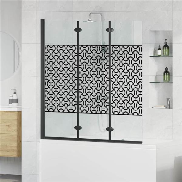 Grote foto vidaxl douche omhulsel zwart en transparant 130 x 130 cm gehard glas doe het zelf en verbouw sanitair