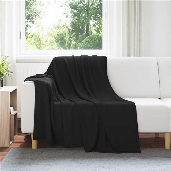 Grote foto vidaxl kleden 24 pcs zwart 200 x 150 cm fleece huis en inrichting bedden