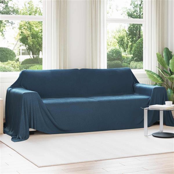Grote foto vidaxl kleden 6 pcs marineblauw 350 x 270 cm fleece huis en inrichting bedden
