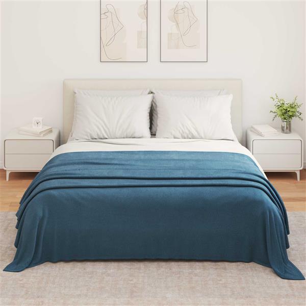 Grote foto vidaxl kleden 6 pcs marineblauw 350 x 270 cm fleece huis en inrichting bedden