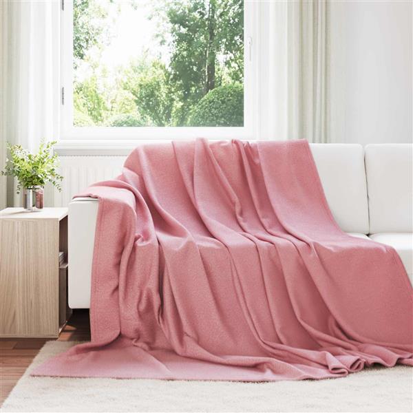 Grote foto vidaxl kleden 6 pcs roze 240 x 220 cm fleece huis en inrichting bedden