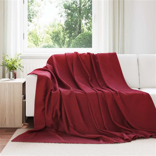 Grote foto vidaxl kleden 6 pcs bordeaux rood 240 x 220 cm fleece huis en inrichting bedden