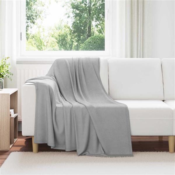 Grote foto vidaxl kleden 6 pcs grijs 170 x 130 cm fleece huis en inrichting bedden