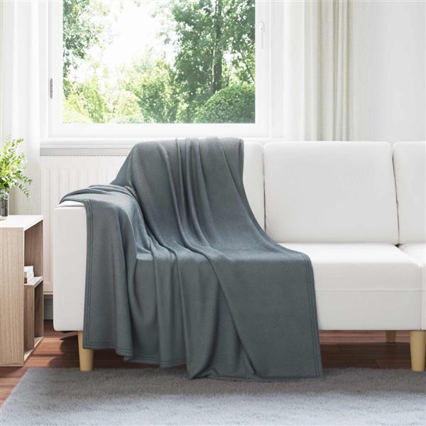 Grote foto vidaxl kleden 6 pcs donkergrijs 170 x 130 cm fleece huis en inrichting bedden