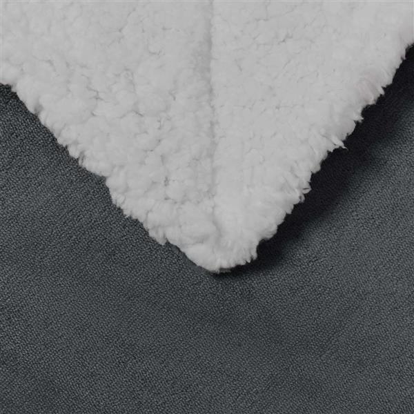 Grote foto vidaxl gooi deken donkergrijs 150 x 200 cm fleece huis en inrichting bedden