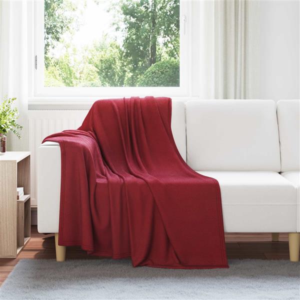 Grote foto vidaxl kleden 24 pcs bordeaux rood 170 x 130 cm fleece huis en inrichting bedden