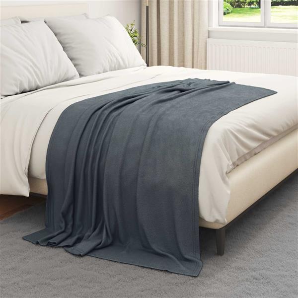 Grote foto vidaxl kleden 24 pcs donkergrijs 170 x 130 cm fleece huis en inrichting bedden