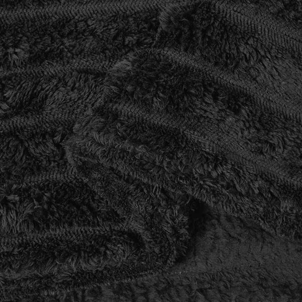 Grote foto vidaxl gooi deken zwart 240 x 220 cm fleece huis en inrichting bedden