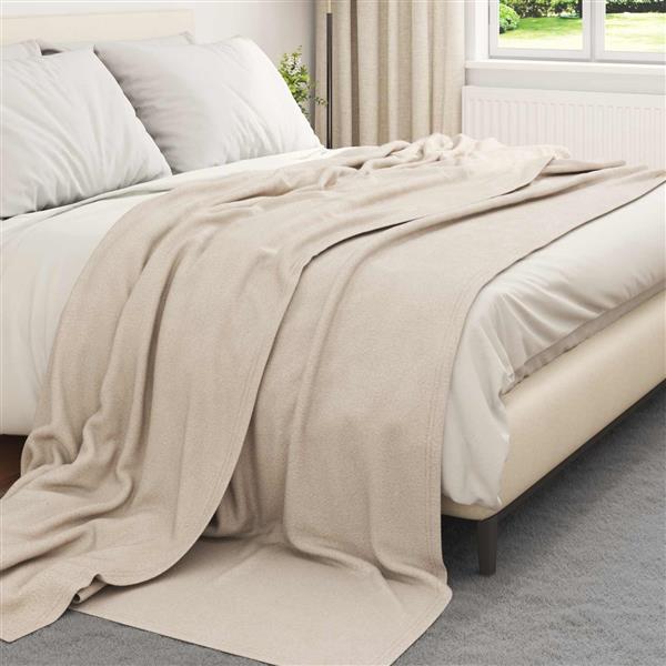Grote foto vidaxl kleden 24 pcs beige 270 x 240 cm fleece huis en inrichting bedden