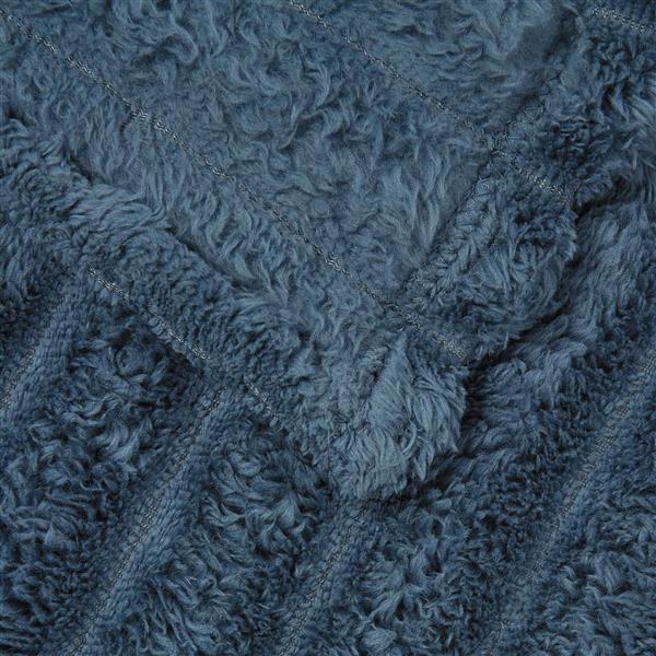 Grote foto vidaxl gooi deken marineblauw 150 x 130 cm fleece huis en inrichting bedden