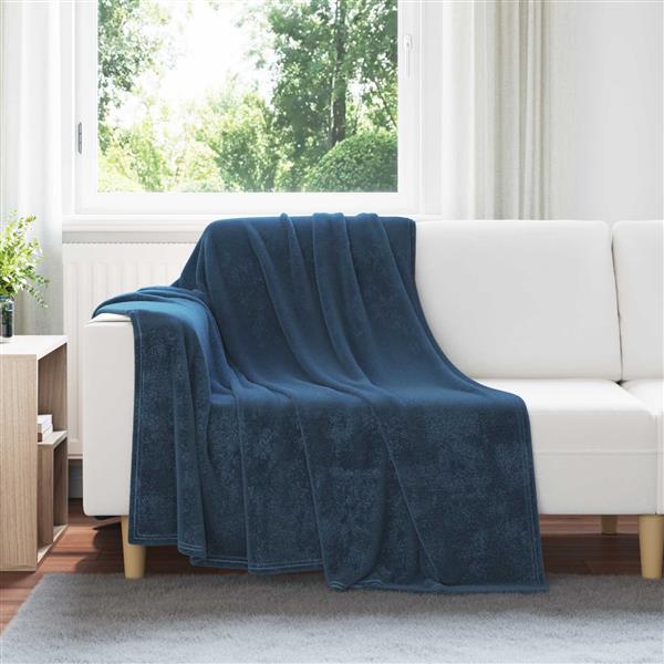 Grote foto vidaxl kleden 6 pcs marineblauw 150 x 200 cm fleece huis en inrichting bedden