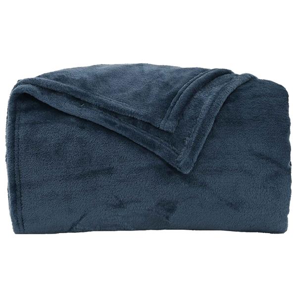 Grote foto vidaxl kleden 6 pcs marineblauw 150 x 200 cm fleece huis en inrichting bedden