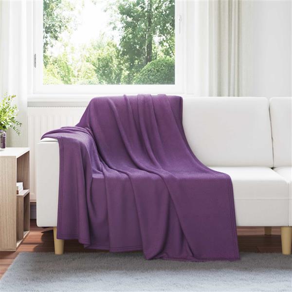 Grote foto vidaxl kleden 6 pcs paars 200 x 150 cm fleece huis en inrichting bedden