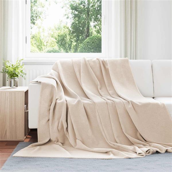 Grote foto vidaxl kleden 6 pcs beige 240 x 270 cm fleece huis en inrichting bedden