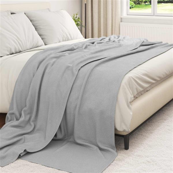 Grote foto vidaxl kleden 6 pcs grijs 270 x 240 cm fleece huis en inrichting bedden