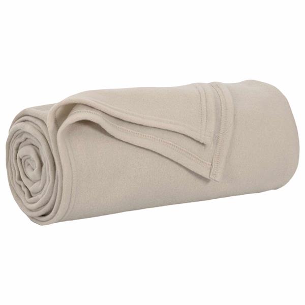 Grote foto vidaxl gooi deken beige 240 x 220 cm fleece huis en inrichting bedden