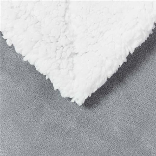 Grote foto vidaxl gooi deken grijs 240 x 270 cm fleece huis en inrichting bedden