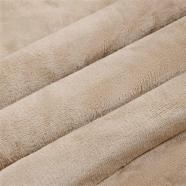 Grote foto vidaxl gooi deken beige 240 x 270 cm fleece huis en inrichting bedden