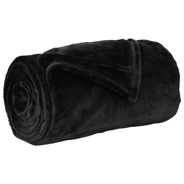 Grote foto vidaxl kleden 6 pcs zwart 240 x 270 cm fleece huis en inrichting bedden