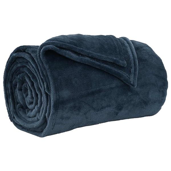 Grote foto vidaxl kleden 6 pcs marineblauw 150 x 200 cm fleece huis en inrichting bedden