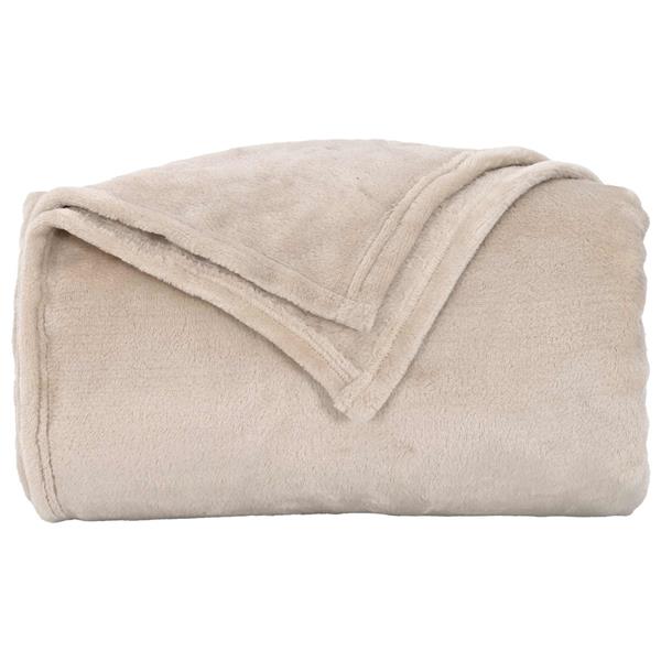 Grote foto vidaxl kleden 6 pcs beige 130 x 150 cm fleece huis en inrichting bedden