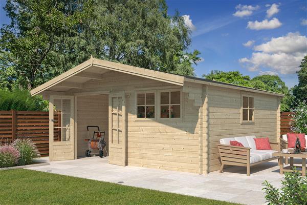 Grote foto nieuw blokhut 44mm 4003xl promo tuin en terras tuinhuisjes en blokhutten