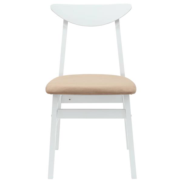 Grote foto vidaxl eettafelstoelen 2 pcs wit 42 x 47.5 x 81 cm massief rubberhout huis en inrichting stoelen