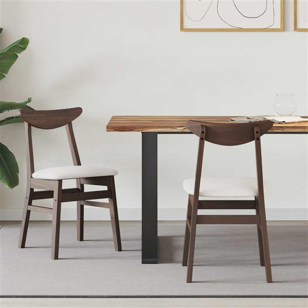 Grote foto vidaxl eettafelstoelen 2 pcs licht bruin 42 x 47.5 x 81 cm huis en inrichting stoelen