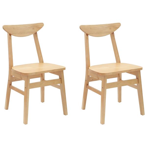 Grote foto vidaxl eettafelstoelen 2 pcs naturel 42 x 47.5 x 81 cm huis en inrichting stoelen
