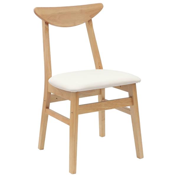 Grote foto vidaxl eettafelstoelen 2 pcs naturel 42 x 47.5 x 81 cm huis en inrichting stoelen