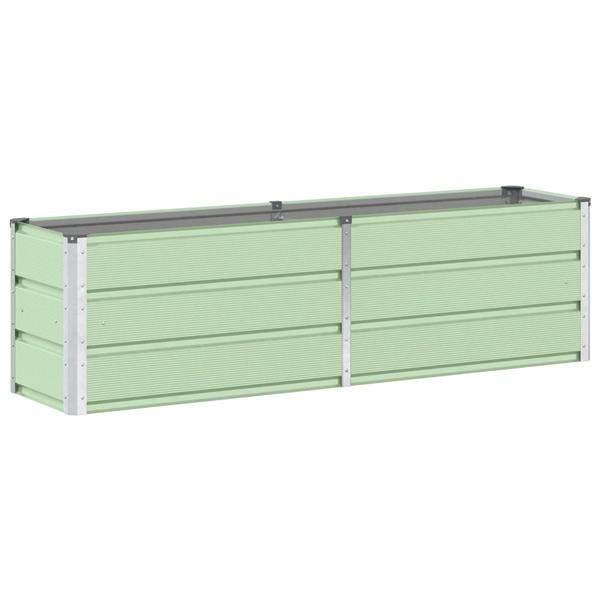 Grote foto vidaxl plantenbak groen 160 x 40 x 45 cm staal tuin en terras overige tuin en terras