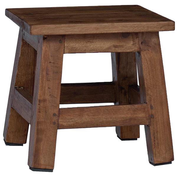 Grote foto vidaxl kruk naturel 26 x 26 x 26 cm mahoniehout huis en inrichting stoelen