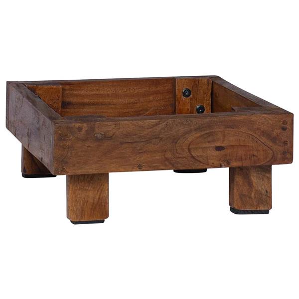 Grote foto vidaxl plantenstandaard 3 pcs bruin mahoniehout tuin en terras overige tuin en terras