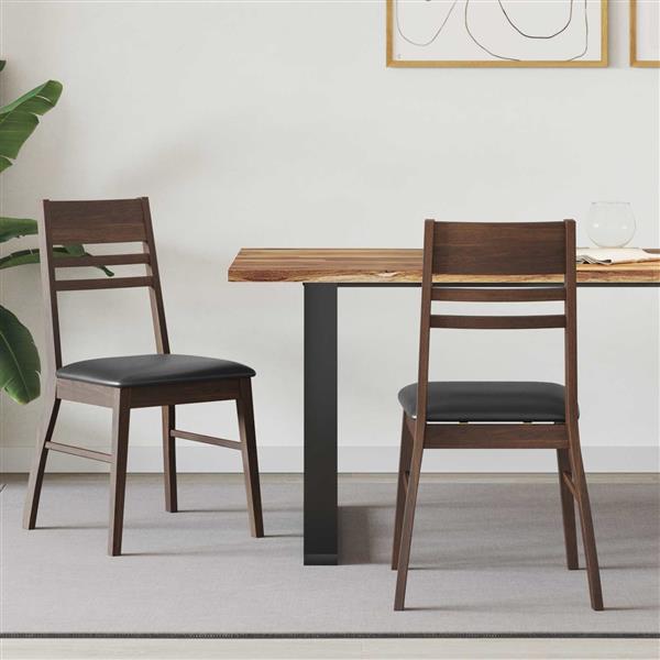 Grote foto vidaxl eettafelstoelen 2 pcs licht bruin 43 x 54 x 89 cm huis en inrichting stoelen