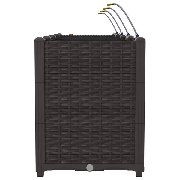 Grote foto vidaxl tuin bloempot 4 pcs bruin staal tuin en terras overige tuin en terras