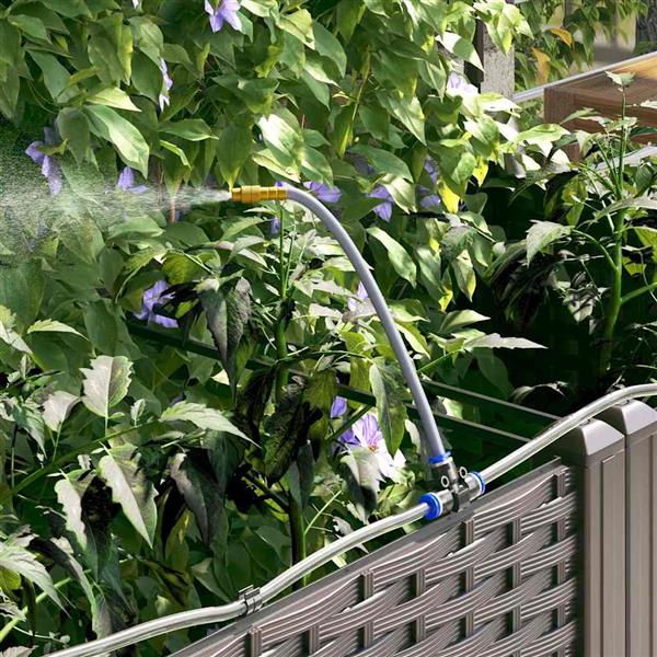 Grote foto vidaxl tuin bloempot 3 pcs bruin staal tuin en terras overige tuin en terras