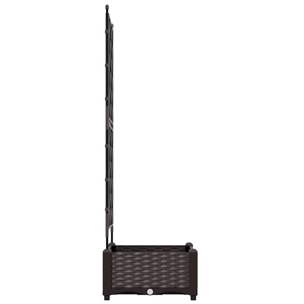 Grote foto vidaxl tuin bloempot bruin 40 x 40 x 125 5 cm staal tuin en terras overige tuin en terras