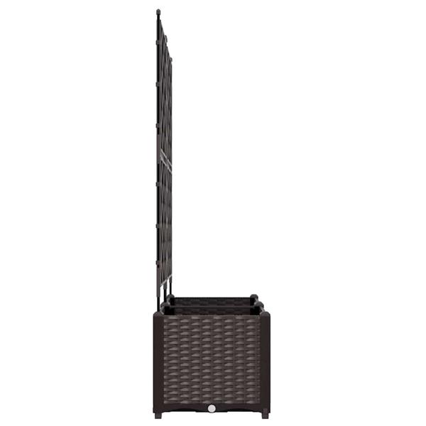 Grote foto vidaxl tuin bloempot 2 pcs bruin 80 x 40 x 143 cm staal tuin en terras overige tuin en terras