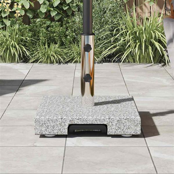 Grote foto vidaxl parasolvoet grijs 41 x 41 x 37 cm graniet tuin en terras overige tuin en terras