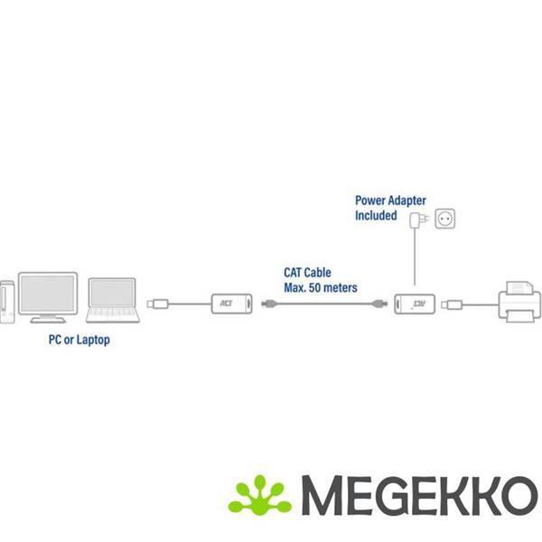 Grote foto act usb extender set over utp extender tot 50 meter computers en software overige computers en software