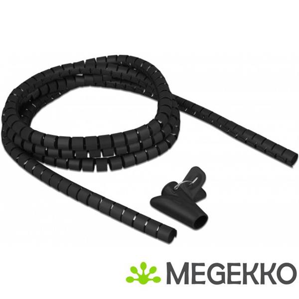 Grote foto delock 18835 spiraalslang met intrekgereedschap 2 5 m x 15 mm zwart computers en software overige computers en software