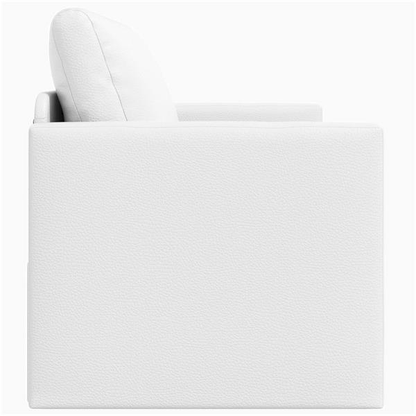 Grote foto vidaxl vouwsofa bed wit 124 x 71 x 78 cm pvc huis en inrichting bankstellen