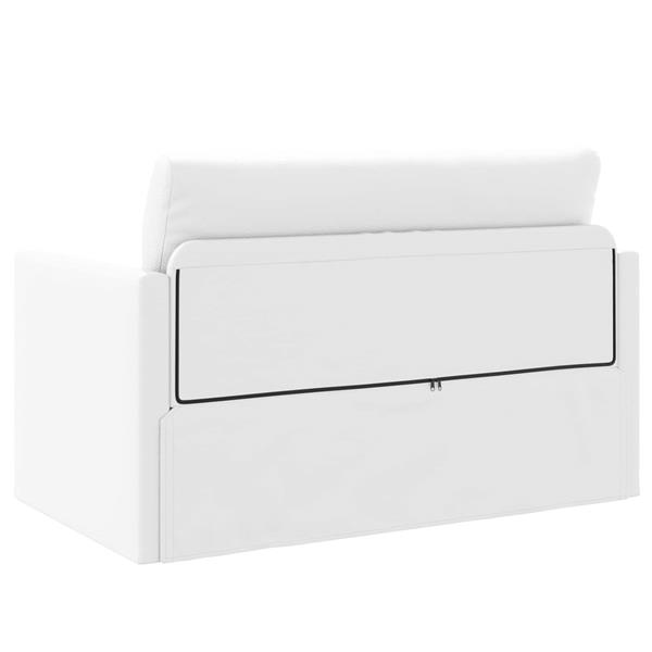 Grote foto vidaxl vouwsofa bed wit 124 x 71 x 78 cm pvc huis en inrichting bankstellen