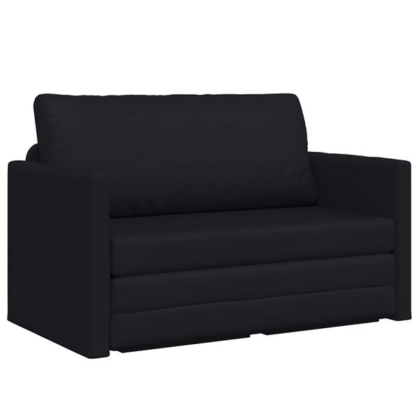 Grote foto vidaxl vouwsofa bed zwart 124 x 71 x 78 cm pvc huis en inrichting bankstellen