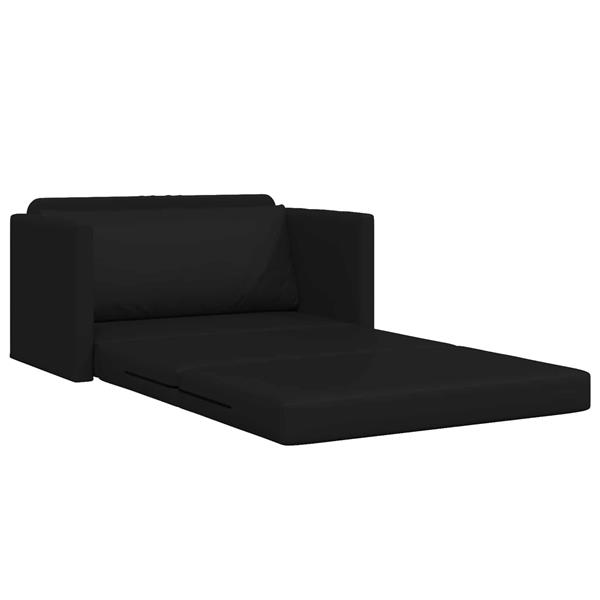 Grote foto vidaxl vouwsofa bed zwart 124 x 71 x 78 cm pvc huis en inrichting bankstellen