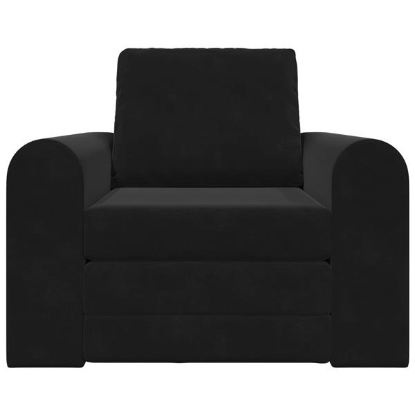 Grote foto vidaxl vouwsofa bed zwart 98 x 71 x 83 cm fluweel huis en inrichting bankstellen