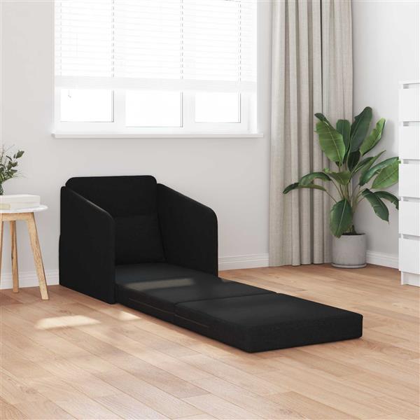 Grote foto vidaxl vouwsofa bed zwart 65 x 80 x 83 cm stof huis en inrichting bankstellen