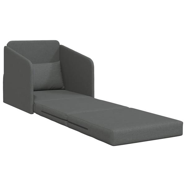 Grote foto vidaxl vouwsofa bed donkergrijs 65 x 80 x 83 cm stof huis en inrichting bankstellen