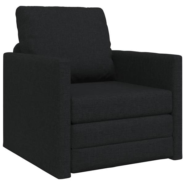 Grote foto vidaxl vouwsofa bed 61cm zwart stof huis en inrichting bankstellen